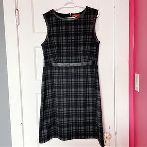 Joe Fresh - Plaid and leather dress US 12